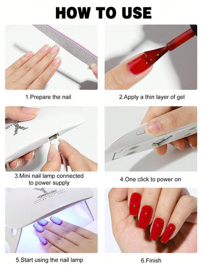 Mini UV LED Nail Lamp For Curing All Nail Gel