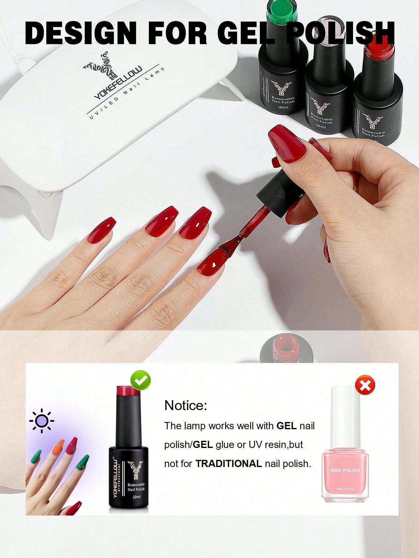 Mini UV LED Nail Lamp For Curing All Nail Gel