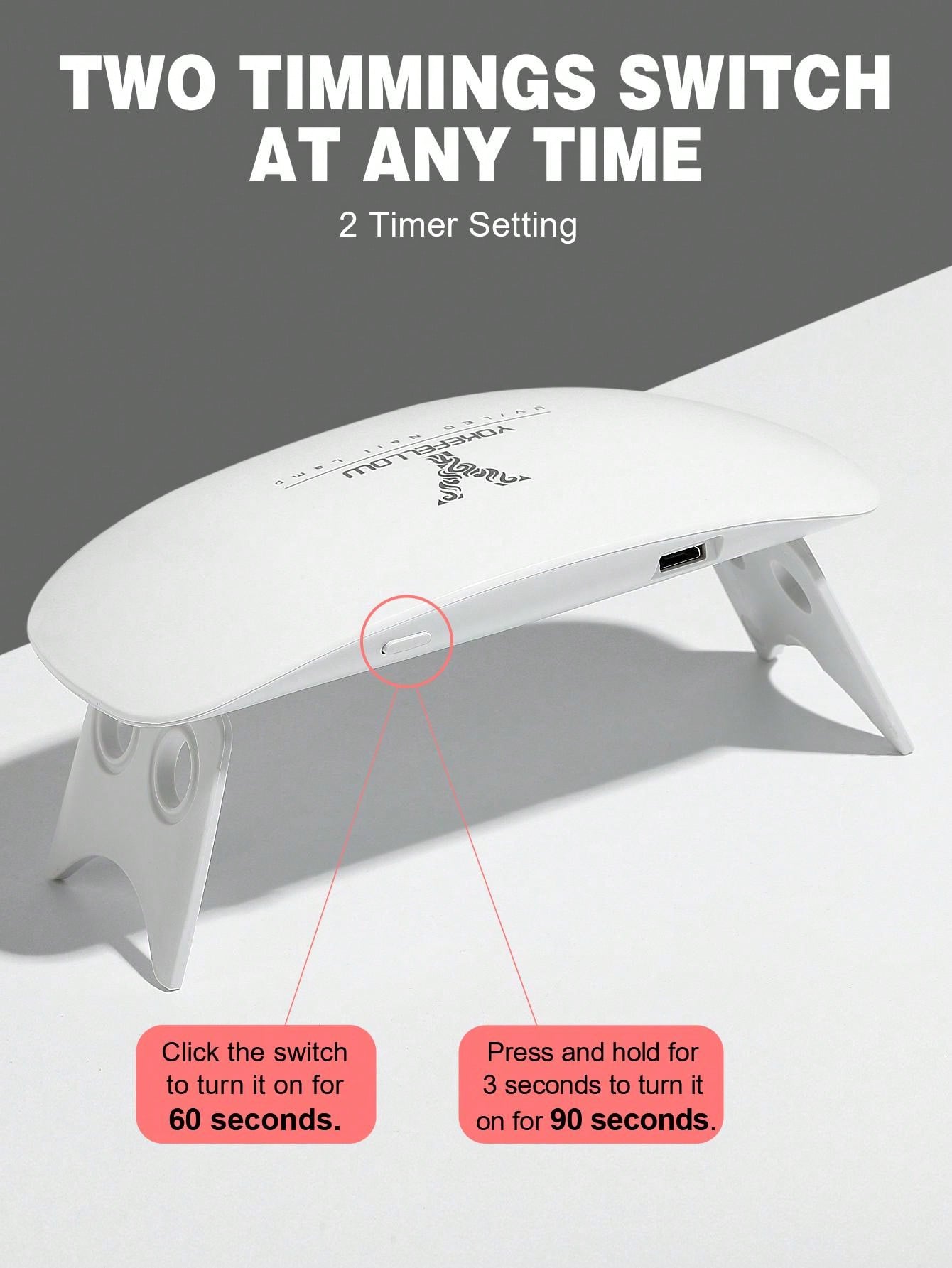 Mini UV LED Nail Lamp For Curing All Nail Gel