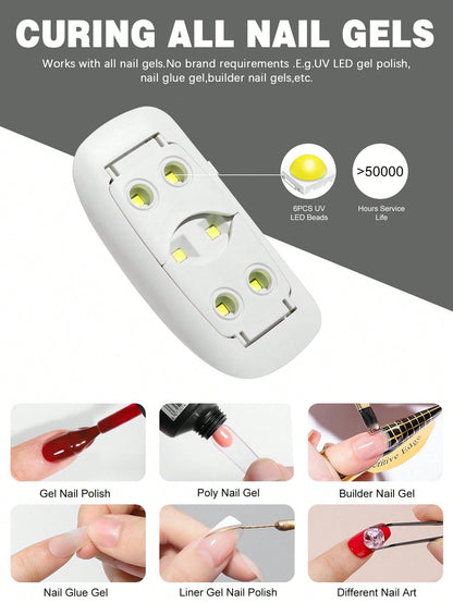 Mini UV LED Nail Lamp For Curing All Nail Gel