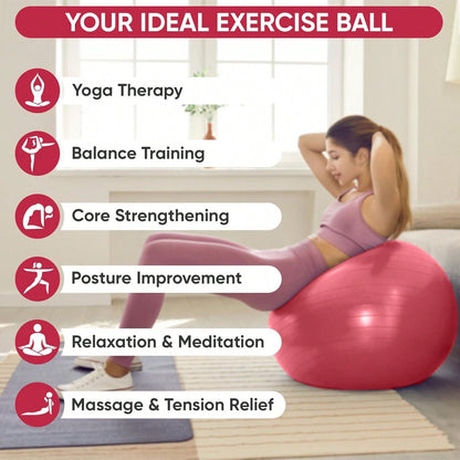 Anti-Burst Yoga  Fitness Balls For Pregnancy, Physical Therapy, Balance, Stability Home Gym