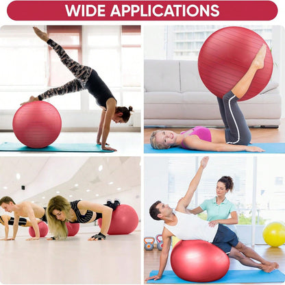 Anti-Burst Yoga  Fitness Balls For Pregnancy, Physical Therapy, Balance, Stability Home Gym