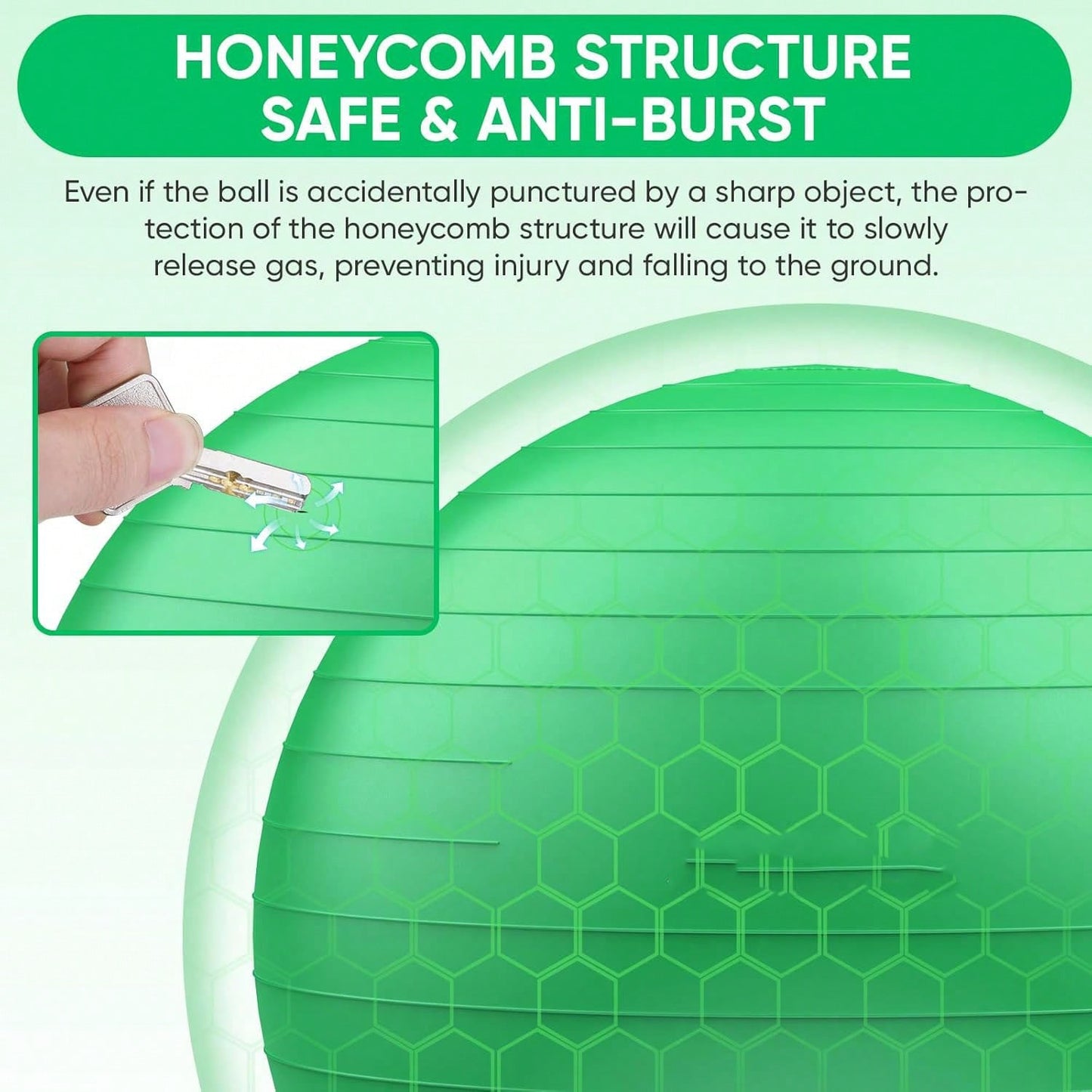 Anti-Burst Yoga  Fitness Balls For Pregnancy, Physical Therapy, Balance, Stability Home Gym