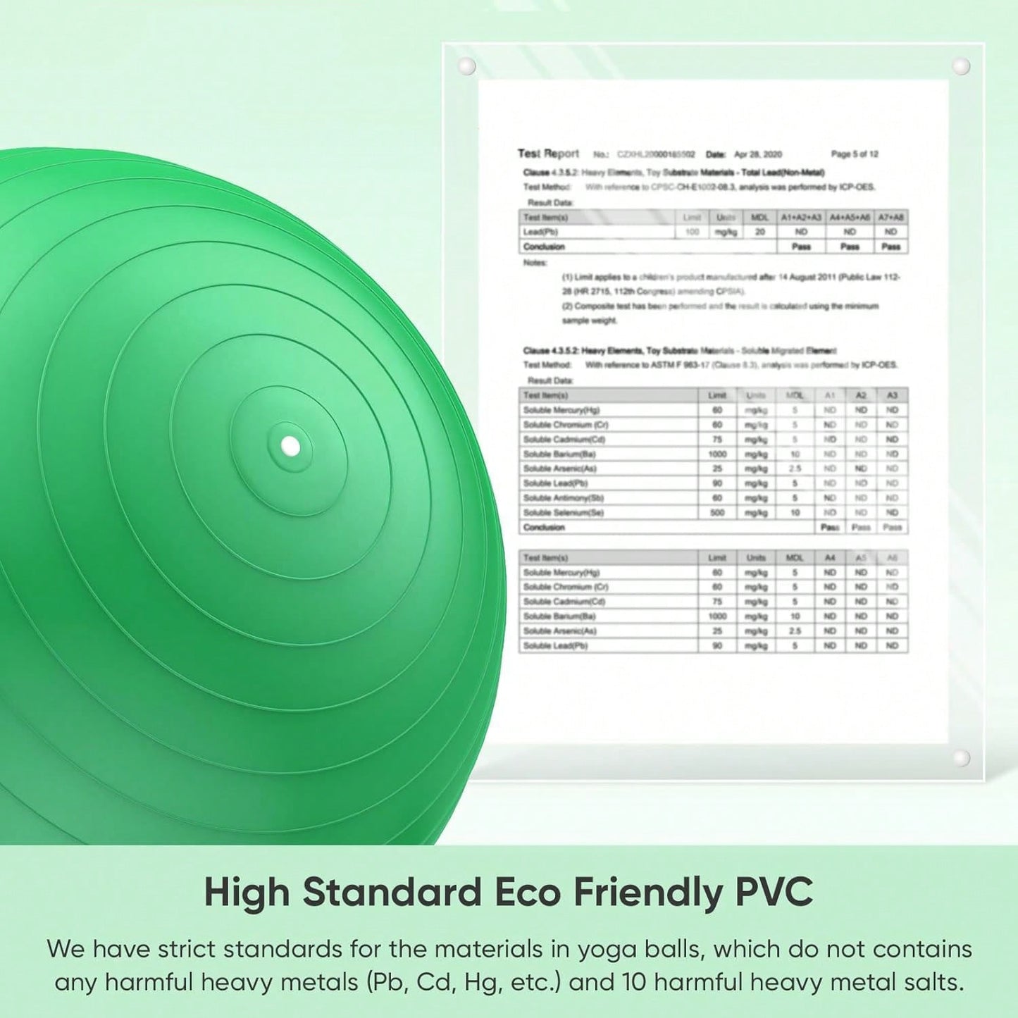 Anti-Burst Yoga  Fitness Balls For Pregnancy, Physical Therapy, Balance, Stability Home Gym