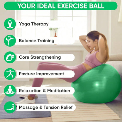 Anti-Burst Yoga  Fitness Balls For Pregnancy, Physical Therapy, Balance, Stability Home Gym