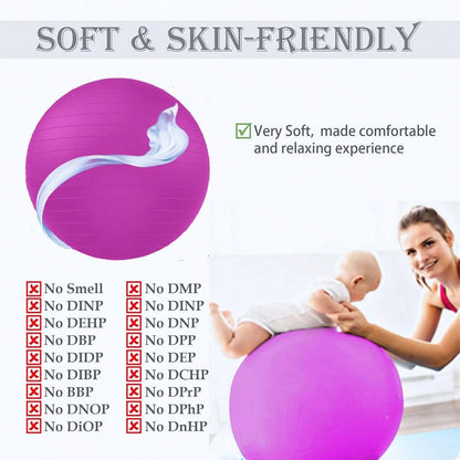 Anti-Burst Yoga  Fitness Balls For Pregnancy, Physical Therapy, Balance, Stability Home Gym