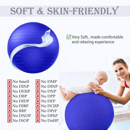 Anti-Burst Yoga  Fitness Balls For Pregnancy, Physical Therapy, Balance, Stability Home Gym