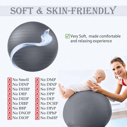 Anti-Burst Yoga  Fitness Balls For Pregnancy, Physical Therapy, Balance, Stability Home Gym