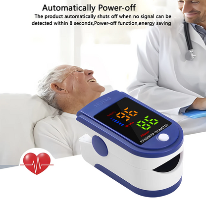 Portable Finger Pulse Oximeter – SpO2 & Heart Rate Monitor