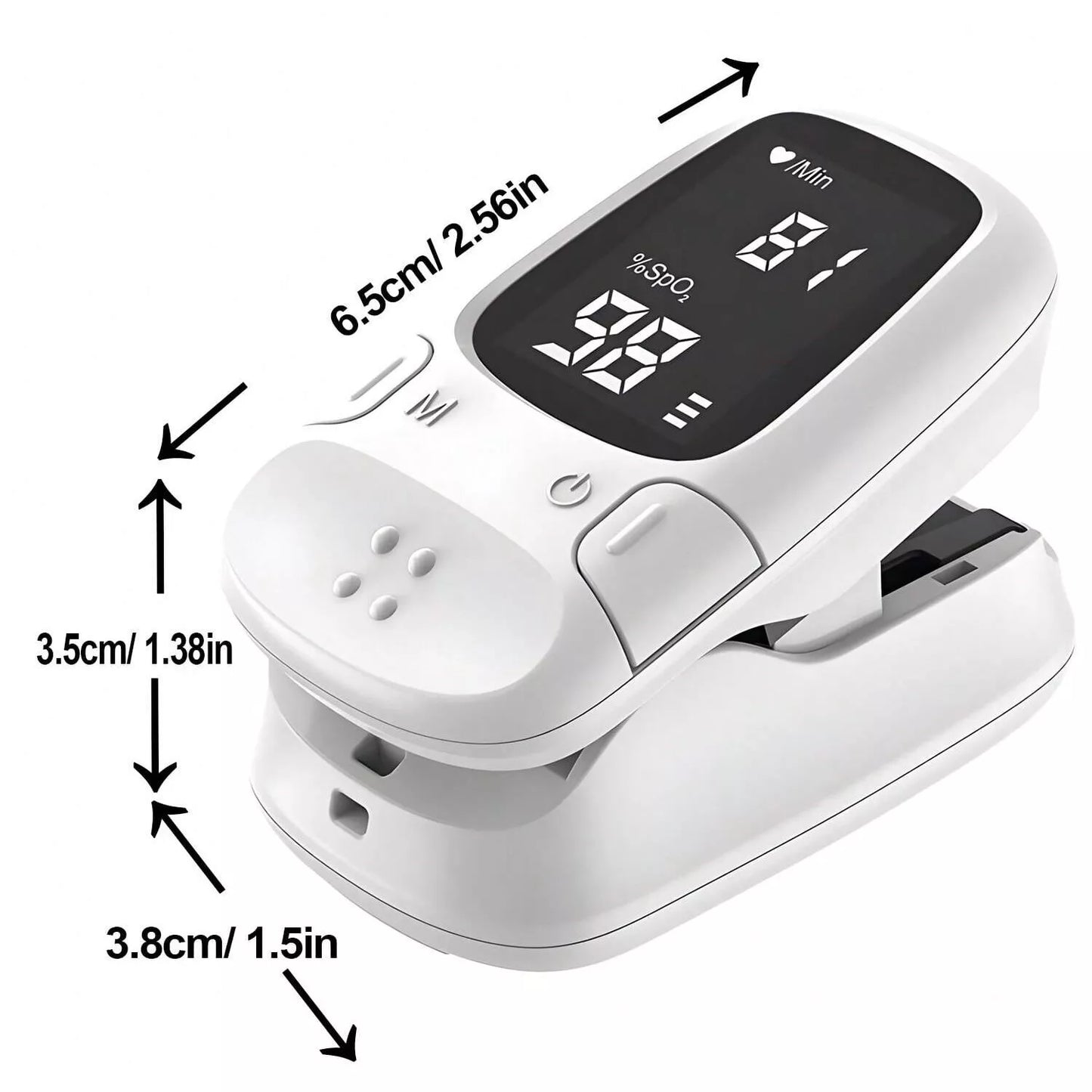 Portable Finger Pulse Oximeter SpO2 Heart Rate Monitor
